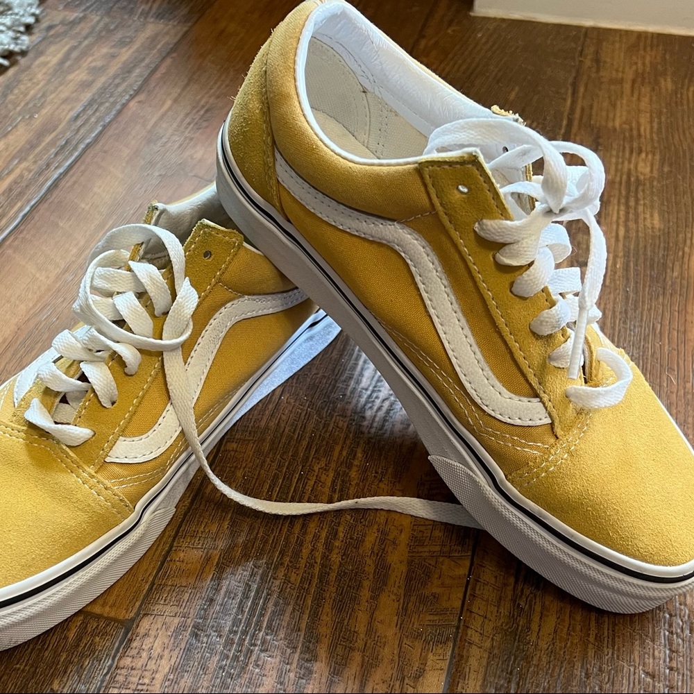 Vans. Suede mustard lace up. Hardly worn. Excellent condition. Women size 6.5.